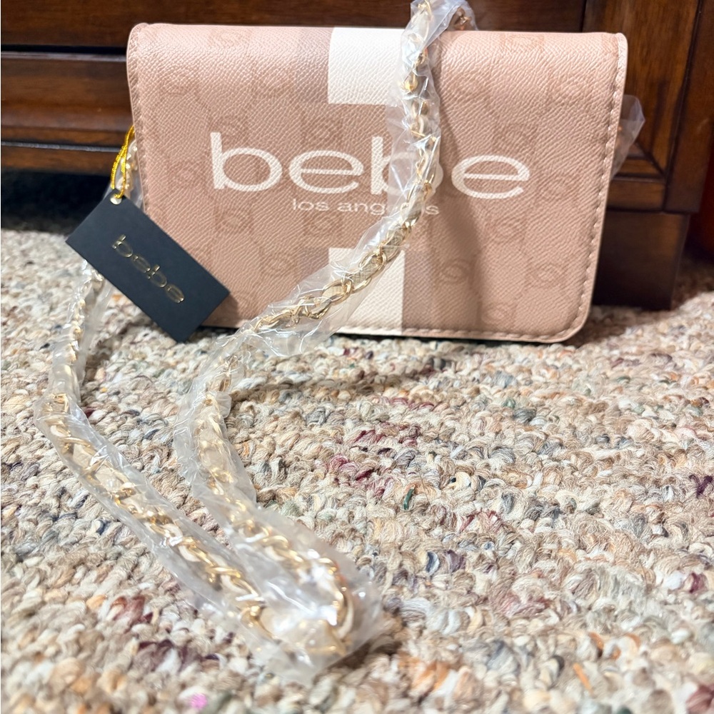 Bebe Blush Bag with Gold Chain